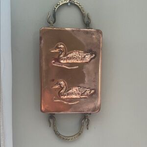 Vintage Copper and brass  Duck Wall mold